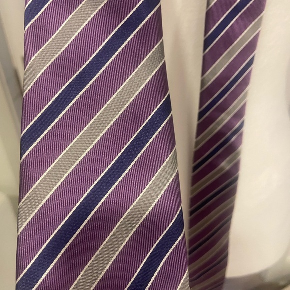 Versace Mens Purple Stripe Tie-New WO Tags - Picture 4 of 6